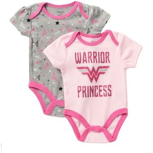NWT happy threads 2 pack wonder woman body suits